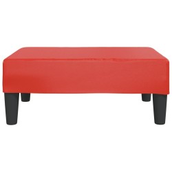 Repose-pied Rouge 78x56x32 cm Similicuir  