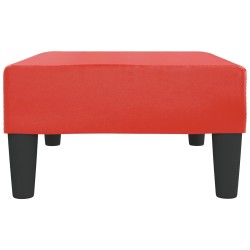Repose-pied Rouge 78x56x32 cm Similicuir  