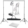 Kit de studio photo avec ensemble d'éclairage et toile de fond 