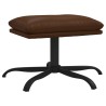 Repose-pied Marron 45x29,5x36 cm Similicuir brillant 