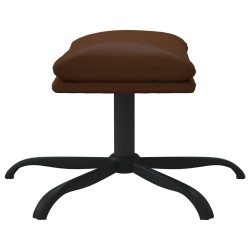 Repose-pied Marron 45x29,5x36 cm Similicuir brillant 
