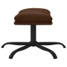 Repose-pied Marron 45x29,5x36 cm Similicuir brillant 