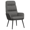 Chaise de relaxation avec tabouret Gris clair Tissu similicuir 