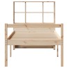 Lit bibliothèque sans matelas 90x190 cm bois de pin massif 