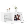 Armoire murale blanc brillant 80x36,5x35 cm bois d'ingénierie 