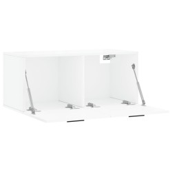 Armoire murale blanc brillant 80x36,5x35 cm bois d'ingénierie 