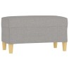 Banc Gris clair 70x35x41 cm Tissu 