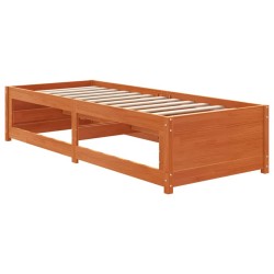 Lit de jour sans matelas cire marron 75x190 cm pin massif 