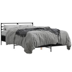 Cadre de lit sans matelas noir 120x190 cm 