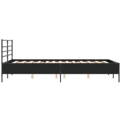 Cadre de lit sans matelas noir 120x190 cm 
