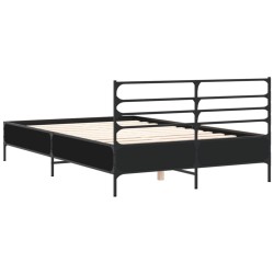 Cadre de lit sans matelas noir 120x190 cm 
