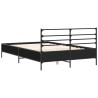 Cadre de lit sans matelas noir 120x190 cm 