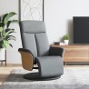 Fauteuil inclinable avec repose-pieds gris clair tissu 