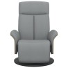 Fauteuil inclinable avec repose-pieds gris clair tissu 