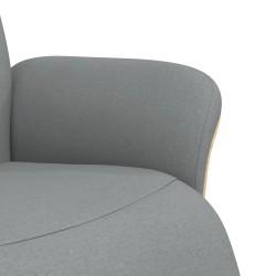 Fauteuil inclinable avec repose-pieds gris clair tissu 