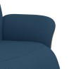 Fauteuil inclinable avec repose-pieds bleu tissu 