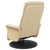 Fauteuil inclinable avec repose-pied crème tissu  