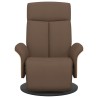 Fauteuil inclinable avec repose-pieds marron tissu 