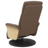 Fauteuil inclinable avec repose-pieds marron tissu 