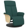 Fauteuil inclinable avec repose-pieds vert foncé tissu 