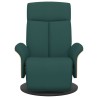Fauteuil inclinable avec repose-pieds vert foncé tissu 