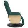 Fauteuil inclinable avec repose-pieds vert foncé tissu 