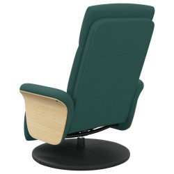 Fauteuil inclinable avec repose-pieds vert foncé tissu 