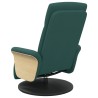 Fauteuil inclinable avec repose-pieds vert foncé tissu 