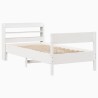 Cadre de lit sans matelas blanc 90x190 cm bois de pin massif 
