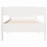 Cadre de lit sans matelas blanc 90x190 cm bois de pin massif 
