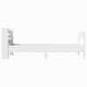 Cadre de lit sans matelas blanc 90x190 cm bois de pin massif 
