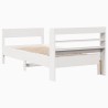 Cadre de lit sans matelas blanc 90x190 cm bois de pin massif 