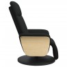 Fauteuil inclinable avec repose-pieds noir tissu 