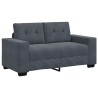Canapé causeuse gris foncé 120 cm velours 