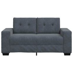 Canapé causeuse gris foncé 120 cm velours 