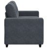 Canapé causeuse gris foncé 120 cm velours 