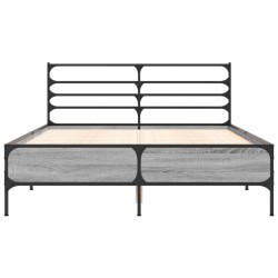 Cadre de lit sans matelas sonoma gris 120x190 cm 