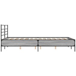 Cadre de lit sans matelas sonoma gris 120x190 cm 