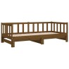 Lit coulissant sans matelas marron miel 2x(90x190) cm 