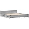 Cadre de lit avec tiroirs sans matelas sonoma gris 200x200 cm 