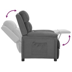 Fauteuil inclinable Gris clair Tissu 