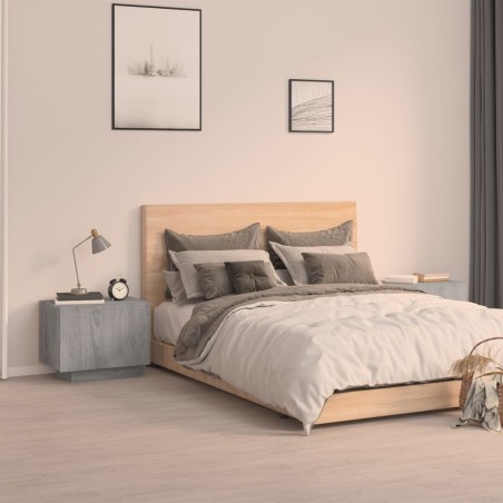 Table de chevet Sonoma gris 100x35x40 cm Bois d'ingénierie 
