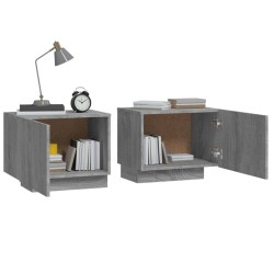 Table de chevet Sonoma gris 100x35x40 cm Bois d'ingénierie 