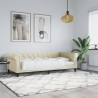 Lit de jour sans matelas crème 90x200 cm similicuir 