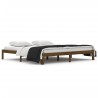 Cadre de lit sans matelas marron miel bois pin massif 200x200cm 