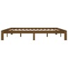 Cadre de lit sans matelas marron miel bois pin massif 200x200cm 