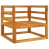 Chaise de jardin avec coussins taupe bois massif d'acacia 