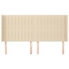 Tête de lit avec oreilles Crème 183x16x118/128 cm Tissu 