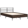Cadre de lit sans matelas chêne marron 140x190 cm 