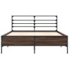 Cadre de lit sans matelas chêne marron 140x190 cm 